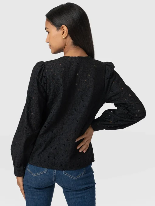 Saint and Sofia Tabitha Blouse - Black Broderie