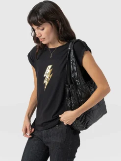 Saint and Sofia Turn Up Tee - Black Rock N Roll