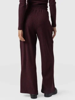Saint and Sofia Victory Rib Wide Leg Pant - Burgundy