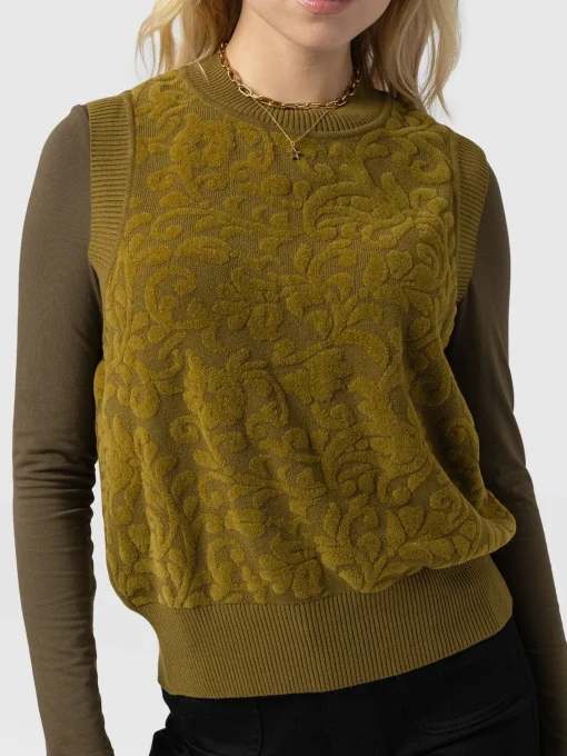 Saint and Sofia Wren Sleeveless Knit - Olive