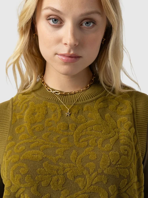 Saint and Sofia Wren Sleeveless Knit - Olive