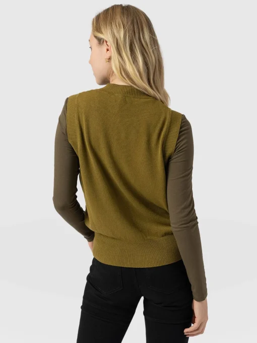 Saint and Sofia Wren Sleeveless Knit - Olive