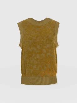 Saint and Sofia Wren Sleeveless Knit - Olive